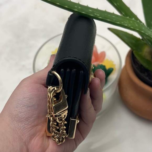 SOLD — Michael Kors Kinsley Accordion Card Holder Black w/ Gold Accents - Picture 5 of 10